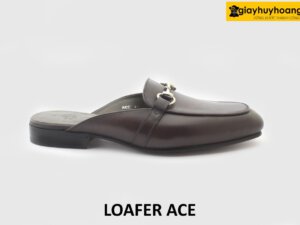 [Outlet size 40+42] Dép da nam không gót phong cách loafer ACE 001