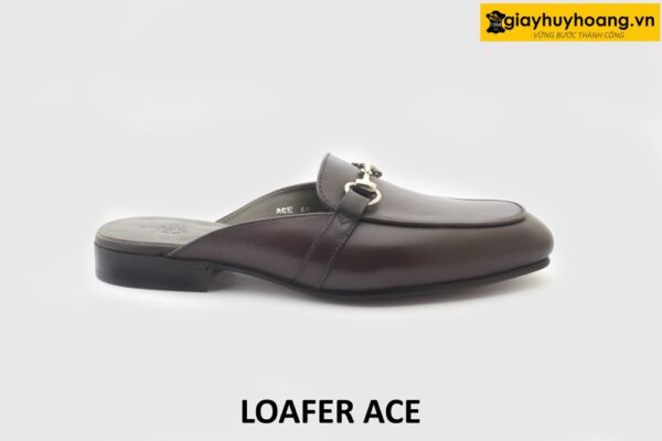 [Outlet size 40+42] Dép da nam không gót phong cách loafer ACE 001