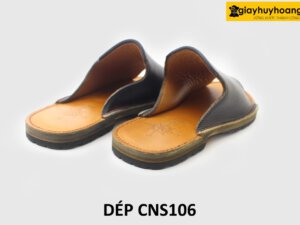 [Outlet size 40] Dép da nam đế cao su chống trượt loafer CNS106 004