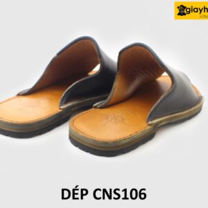 [Outlet size 40] Dép da nam đế cao su chống trượt loafer CNS106 004