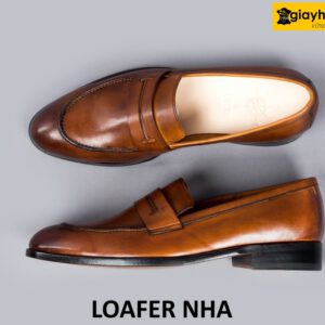 [Outlet] Giày lười da nam đế da bò khâu mckay loafer NHA 003