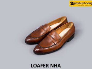 [Outlet] Giày lười da nam đế da bò khâu mckay loafer NHA 002