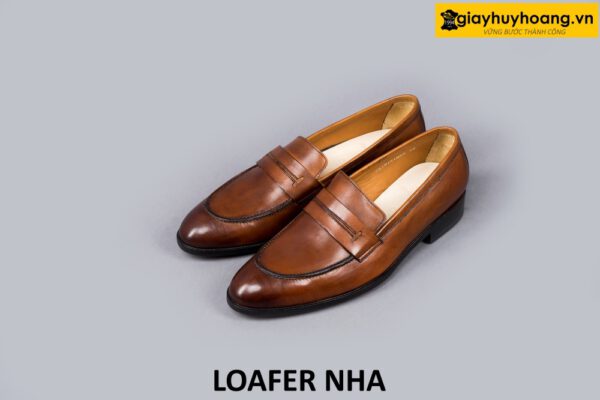 [Outlet] Giày lười da nam đế da bò khâu mckay loafer NHA 002