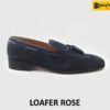 [Outlet] Giày lười nam da lộn có chuông xanh navy loafer rose 001