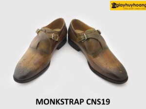 [Outlet] Giày da nam nhuộm màu thủ công Monkstrap CNS19 004