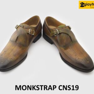 [Outlet] Giày da nam nhuộm màu thủ công Monkstrap CNS19 004