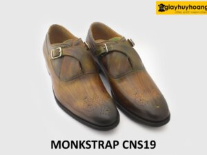 [Outlet] Giày da nam nhuộm màu thủ công Monkstrap CNS19 005