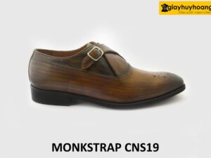 [Outlet] Giày da nam nhuộm màu thủ công Monkstrap CNS19 001
