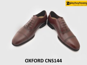 [Outlet size 40] Giày tây da nam màu đỏ đô Oxford CNS144 004