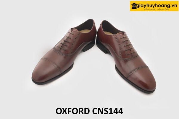 [Outlet size 40] Giày tây da nam màu đỏ đô Oxford CNS144 004