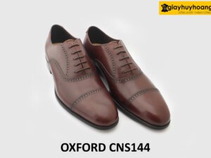 [Outlet size 40] Giày tây da nam màu đỏ đô Oxford CNS144 003