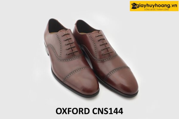 [Outlet size 40] Giày tây da nam màu đỏ đô Oxford CNS144 003