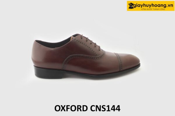 [Outlet size 40] Giày tây da nam màu đỏ đô Oxford CNS144 001