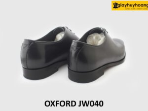 [Outlet size 43] Giày da trơn nam 1 miếng liền đen Oxford JW040 004