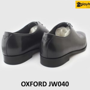 [Outlet size 43] Giày da trơn nam 1 miếng liền đen Oxford JW040 004