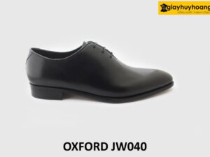 [Outlet size 43] Giày da trơn nam 1 miếng liền đen Oxford JW040 001