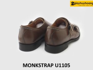 [Outlet size 38] Giày da nam công sở màu nâu Monkstrap U1105 005