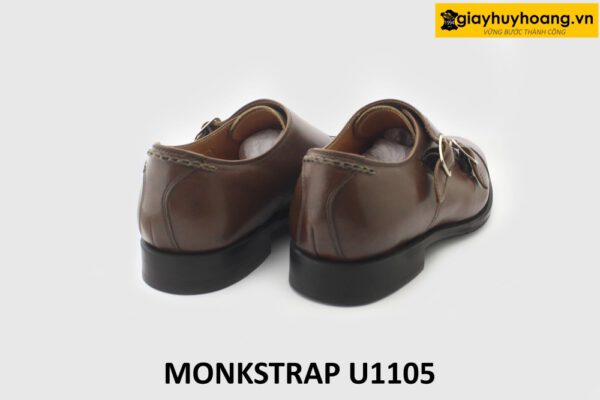 [Outlet size 38] Giày da nam công sở màu nâu Monkstrap U1105 005