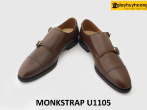 [Outlet size 38] Giày da nam công sở màu nâu Monkstrap U1105 004