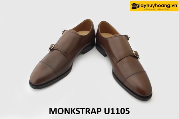 [Outlet size 38] Giày da nam công sở màu nâu Monkstrap U1105 004