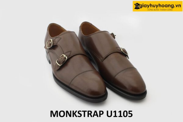 [Outlet size 38] Giày da nam công sở màu nâu Monkstrap U1105 003