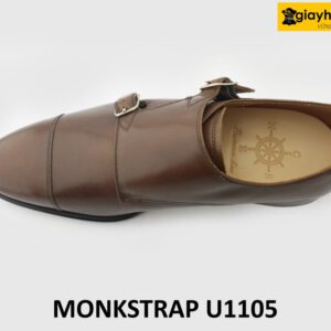 [Outlet size 38] Giày da nam công sở màu nâu Monkstrap U1105 002