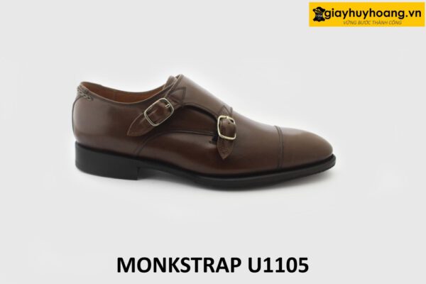 [Outlet size 38] Giày da nam công sở màu nâu Monkstrap U1105 001