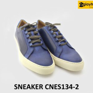 [Outlet] Giày da thể thao nam đế bằng màu trắng Sneaker CNS134 003