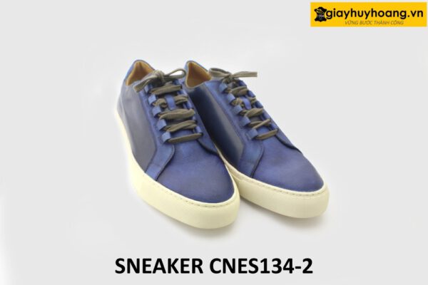 [Outlet] Giày da thể thao nam đế bằng màu trắng Sneaker CNS134 003