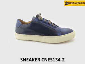 [Outlet] Giày da thể thao nam đế bằng màu trắng Sneaker CNS134 001