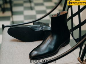 Giày da cổ cao nam khóa kéo thời trang Zip Boot BT2215 004