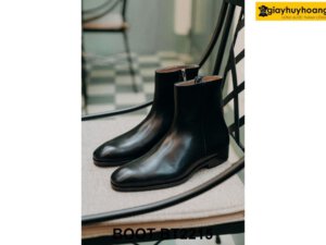 Giày da cổ cao nam khóa kéo thời trang Zip Boot BT2215 003