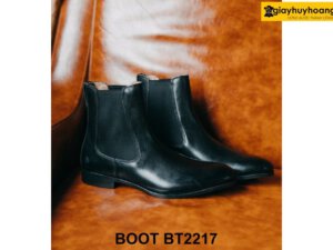 Giày da nam cổ cao da bê con Chelsea Boot BT2217 002