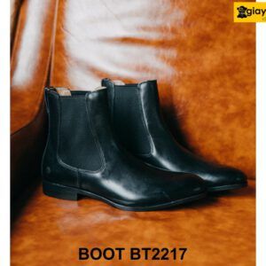 Giày da nam cổ cao da bê con Chelsea Boot BT2217 002