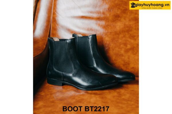 Giày da nam cổ cao da bê con Chelsea Boot BT2217 002