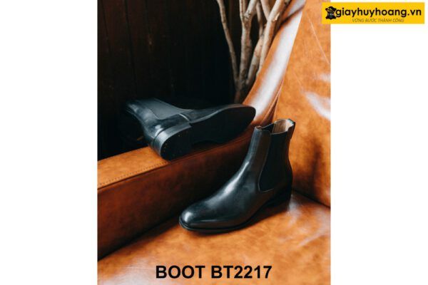 Giày da nam cổ cao da bê con Chelsea Boot BT2217 004