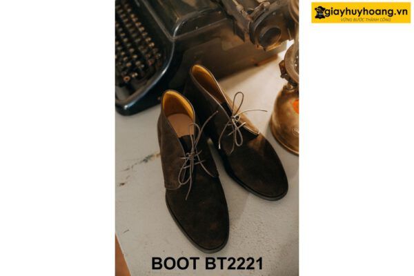 Giày da nam bằng da lộn màu nâu Chukka Boot BT2221 004