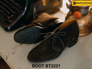 Giày da nam bằng da lộn màu nâu Chukka Boot BT2221 002