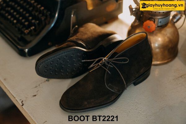 Giày da nam bằng da lộn màu nâu Chukka Boot BT2221 002