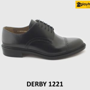 [Outlet size 41] Giày da nam thủ công cho mu chân cao Derby 1221 001