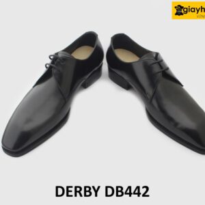 [Outlet size 39] Giày tây nam đen đẹp mũi nhọn vuông Derby DB442 005