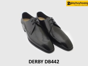 [Outlet size 39] Giày tây nam đen đẹp mũi nhọn vuông Derby DB442 004