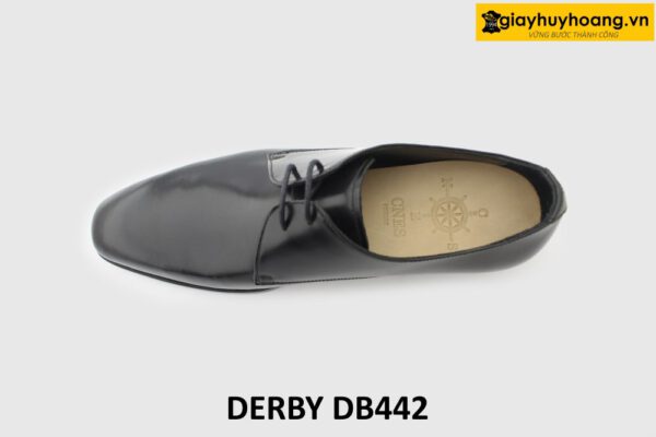 [Outlet size 39] Giày tây nam đen đẹp mũi nhọn vuông Derby DB442 003