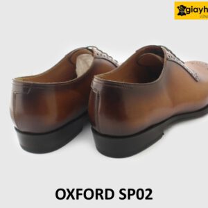 [Outlet size 43] Giày tây nam màu bò đục lỗ mũi Oxford SP02 005