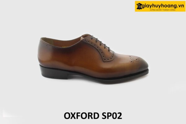 [Outlet size 43] Giày tây nam màu bò đục lỗ mũi Oxford SP02 001