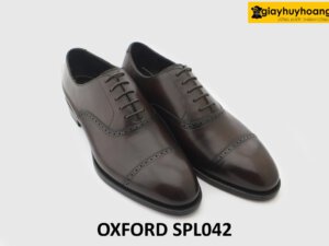 [Outlet size 40.5] Giày da nam màu nâu công sở sang trọng Oxford SPL042 003