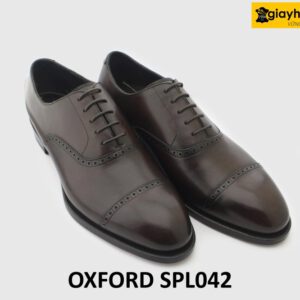 [Outlet size 40.5] Giày da nam màu nâu công sở sang trọng Oxford SPL042 003