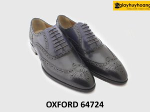 [Outlet size 42] Giày da nam màu xanh dương viền đen Oxford 64724 003