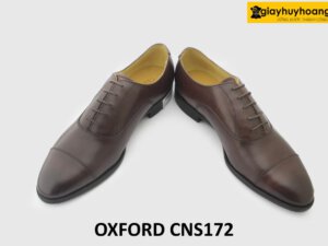 [Outlet size 38+43] Giày da nam đơn giản màu nâu Oxford CNS172 004