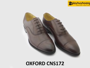 [Outlet size 38+43] Giày da nam đơn giản màu nâu Oxford CNS172 003